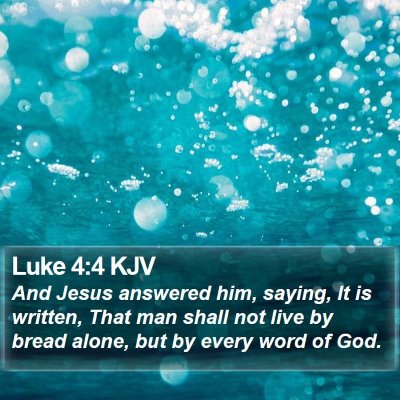 Luke 4:4 KJV Bible Verse Image
