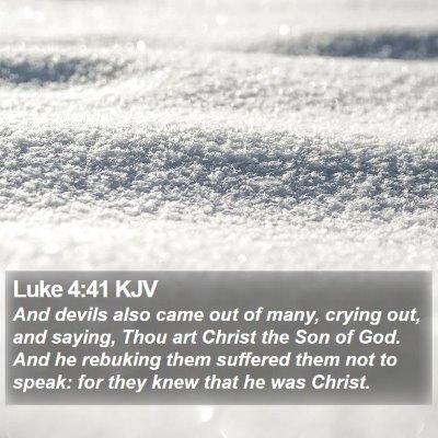 Luke 4:41 KJV Bible Verse Image