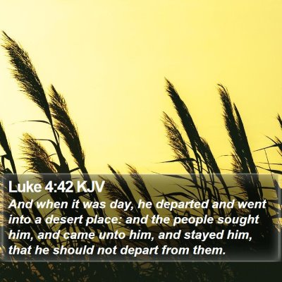 Luke 4:42 KJV Bible Verse Image