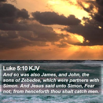 Luke 5:10 KJV Bible Verse Image