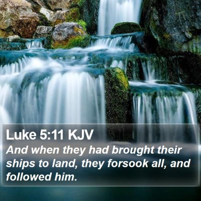 Luke 5:11 KJV Bible Verse Image