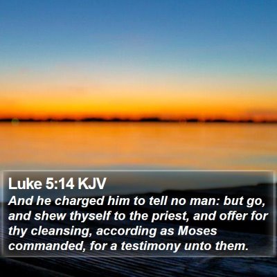 Luke 5:14 KJV Bible Verse Image