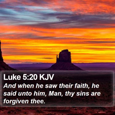 Luke 5:20 KJV Bible Verse Image