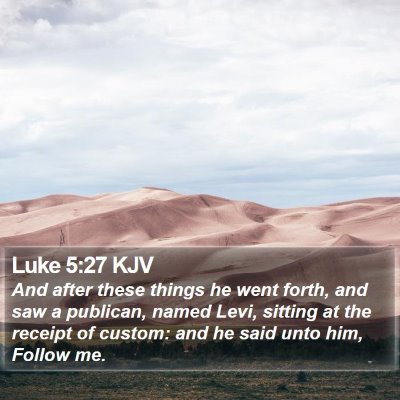 Luke 5:27 KJV Bible Verse Image