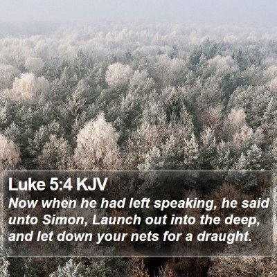 Luke 5:4 KJV Bible Verse Image