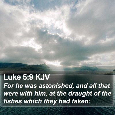 Luke 5:9 KJV Bible Verse Image