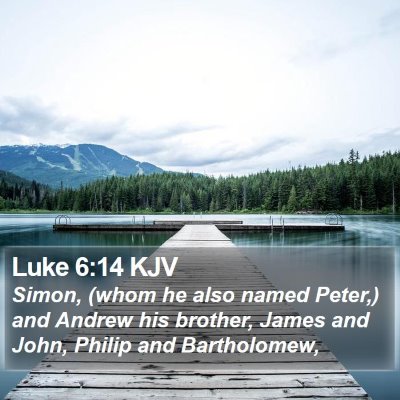 Luke 6:14 KJV Bible Verse Image