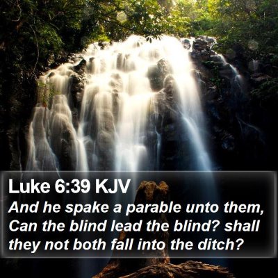 Luke 6:39 KJV Bible Verse Image