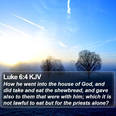 Luke 6:4 KJV Bible Verse Image