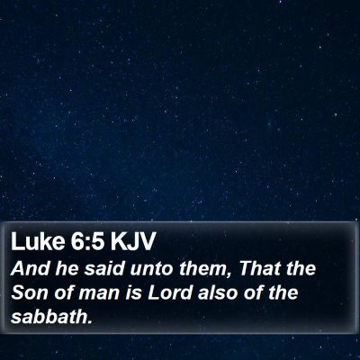 Luke 6:5 KJV Bible Verse Image