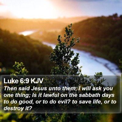 Luke 6:9 KJV Bible Verse Image