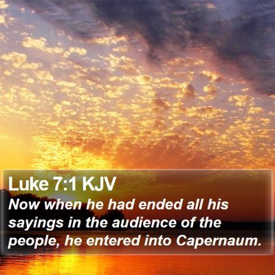 Luke 7:1 KJV Bible Verse Image