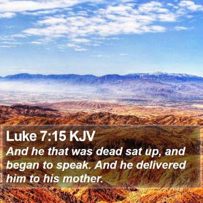 Luke 7:15 KJV Bible Verse Image