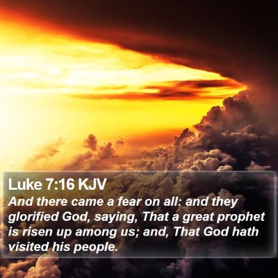 Luke 7:16 KJV Bible Verse Image