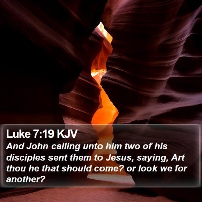 Luke 7:19 KJV Bible Verse Image