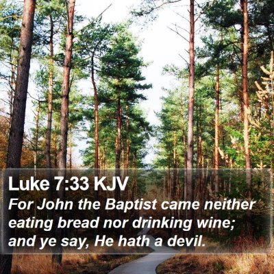 Luke 7:33 KJV Bible Verse Image