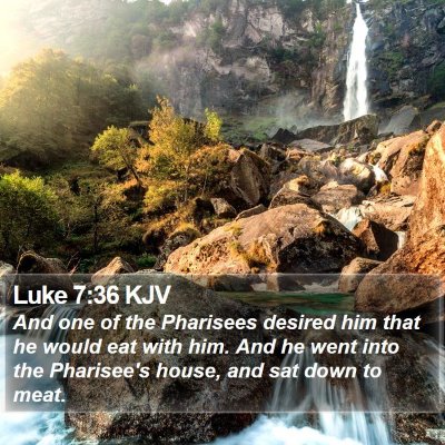 Luke 7:36 KJV Bible Verse Image
