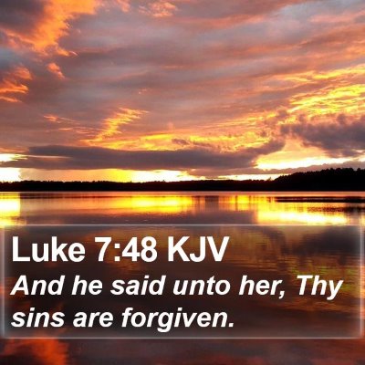 Luke 7:48 KJV Bible Verse Image