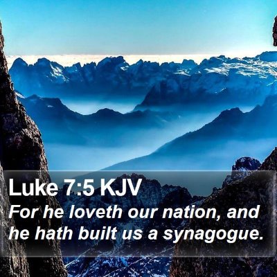 Luke 7:5 KJV Bible Verse Image