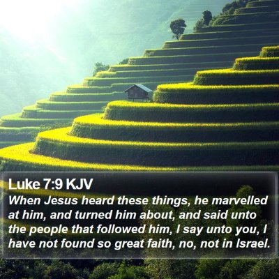 Luke 7:9 KJV Bible Verse Image