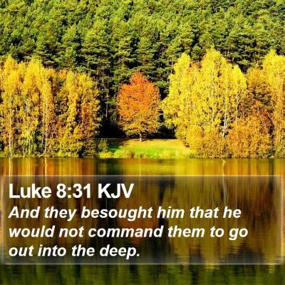 Luke 8:31 KJV Bible Verse Image
