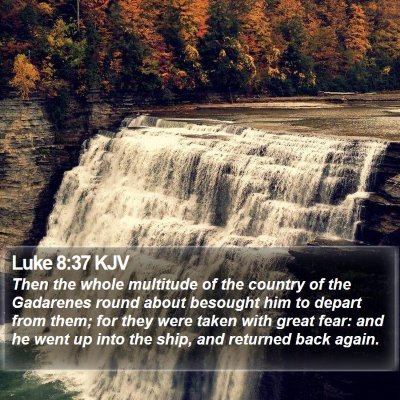 Luke 8:37 KJV Bible Verse Image
