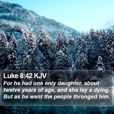 Luke 8:42 KJV Bible Verse Image