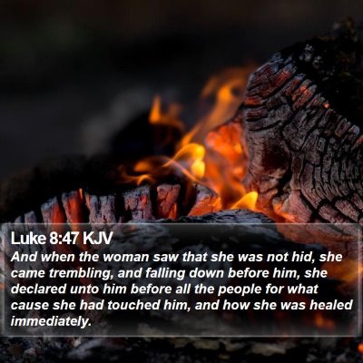 Luke 8:47 KJV Bible Verse Image