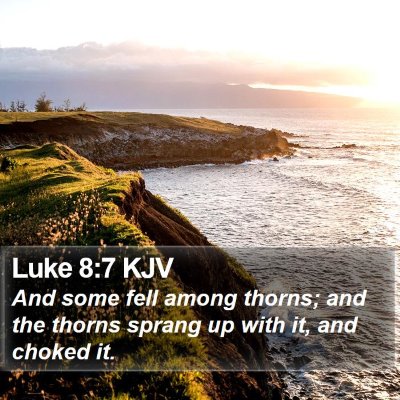 Luke 8:7 KJV Bible Verse Image