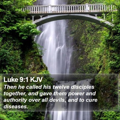 Luke 9:1 KJV Bible Verse Image