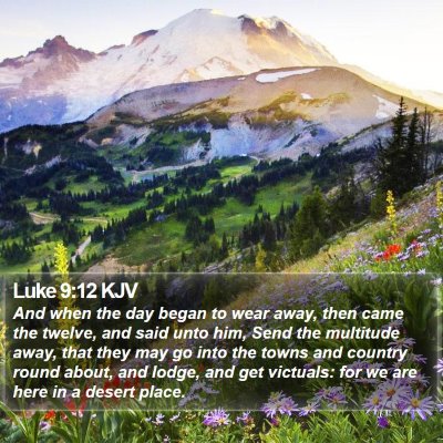 Luke 9:12 KJV Bible Verse Image