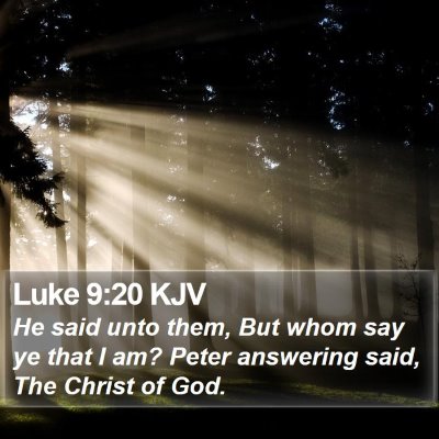 Luke 9:20 KJV Bible Verse Image