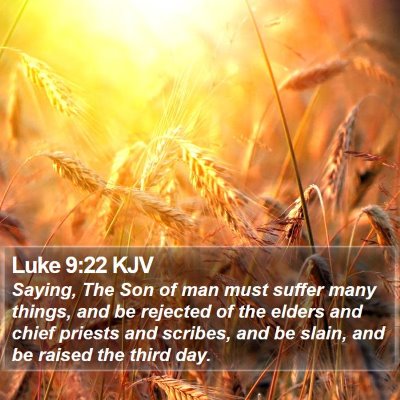 Luke 9:22 KJV Bible Verse Image