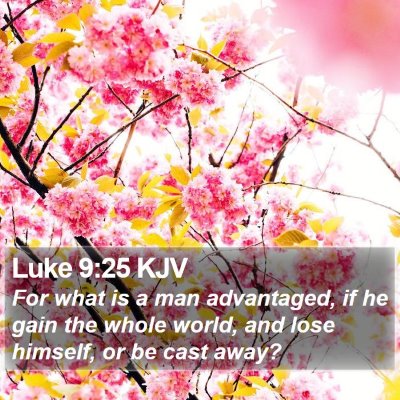 Luke 9:25 KJV Bible Verse Image