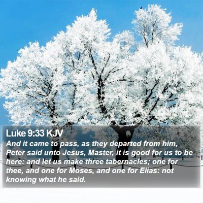 Luke 9:33 KJV Bible Verse Image