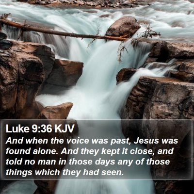 Luke 9:36 KJV Bible Verse Image