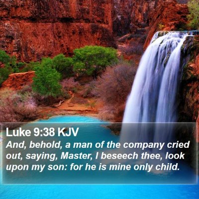 Luke 9:38 KJV Bible Verse Image