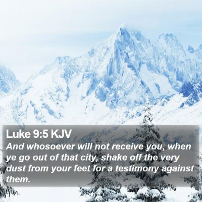 Luke 9:5 KJV Bible Verse Image