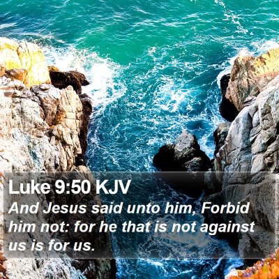 Luke 9:50 KJV Bible Verse Image