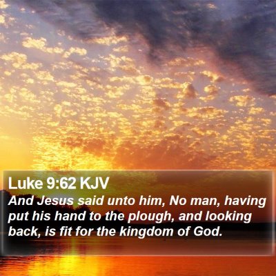 Luke 9:62 KJV Bible Verse Image