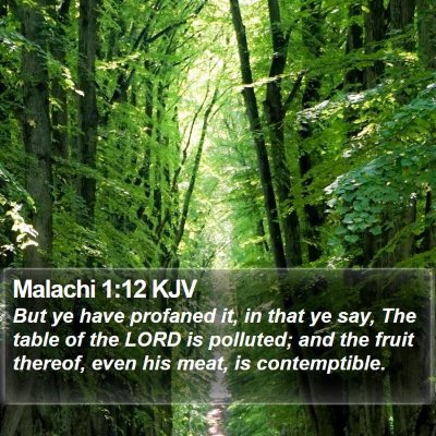 Malachi 1:12 KJV Bible Verse Image
