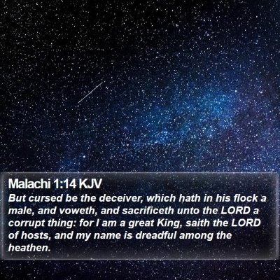 Malachi 1:14 KJV Bible Verse Image