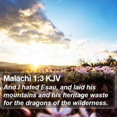 Malachi 1:3 KJV Bible Verse Image