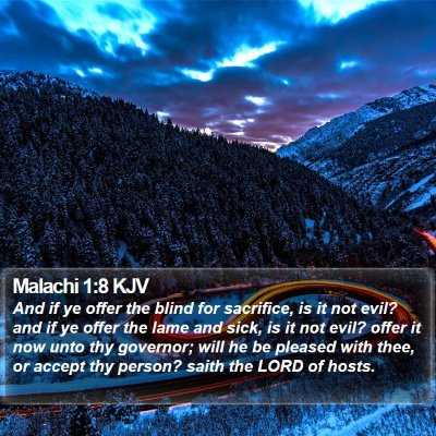 Malachi 1:8 KJV Bible Verse Image