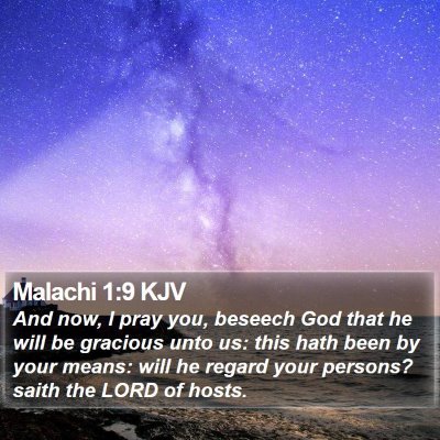 Malachi 1:9 KJV Bible Verse Image