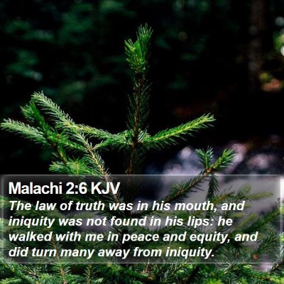 Malachi 2:6 KJV Bible Verse Image