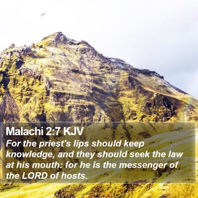 Malachi 2:7 KJV Bible Verse Image