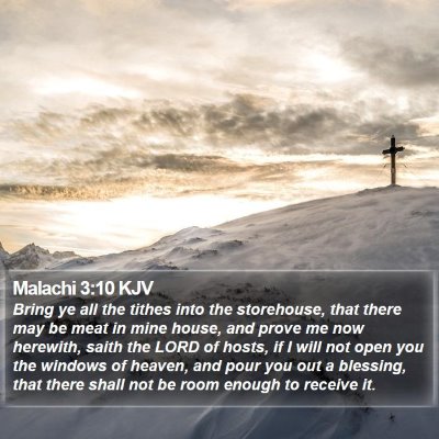 Malachi 3:10 KJV Bible Verse Image