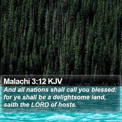 Malachi 3:12 KJV Bible Verse Image