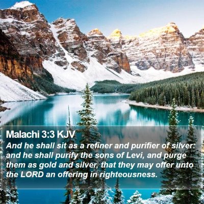 Malachi 3:3 KJV Bible Verse Image